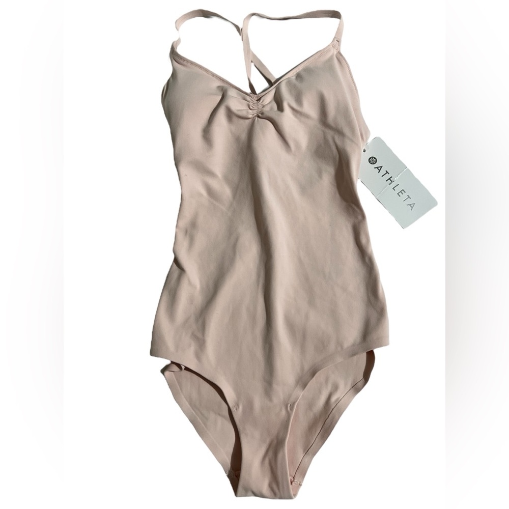 NWT Athleta Avant Bodysuit, Milkshake Pink SIZE XS #455719